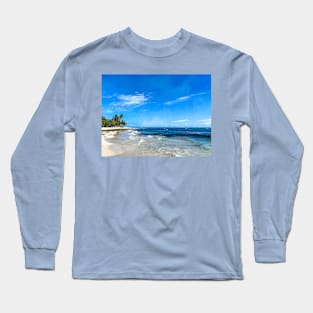 Dominican Republic Amber Coast Beach Strolling Long Sleeve T-Shirt